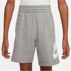 NIKE Sportswear Club French Terry Fleece Shorts Kinder 063 - dk grey heather/base grey/white S (128-137 cm)