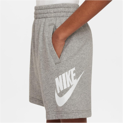 NIKE Sportswear Club French Terry Fleece Shorts Kinder 063 - dk grey heather/base grey/white S (128-137 cm)