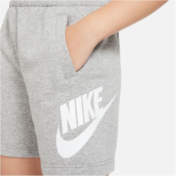 NIKE Sportswear Club French Terry Fleece Shorts Kinder 063 - dk grey heather/base grey/white S (128-137 cm)