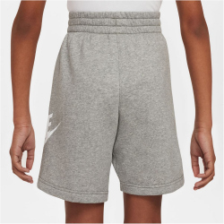 NIKE Sportswear Club French Terry Fleece Shorts Kinder 063 - dk grey heather/base grey/white S (128-137 cm)