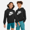 NIKE Sportswear Club Fleece Hoodie Kinder 010 - black/white S (128-137 cm)