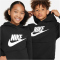 NIKE Sportswear Club Fleece Hoodie Kinder 010 - black/white S (128-137 cm)