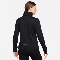 NIKE Therma-FIT Element Swift Rollkragen langarm Laufshirt Damen 010 - black/reflective silv S