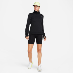 NIKE Therma-FIT Element Swift Rollkragen langarm Laufshirt Damen 010 - black/reflective silv S
