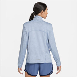 NIKE Dri-FIT Swift Element UV 1/4-Zip Laufshirt Damen 440 - lt armory blue/reflective silv S