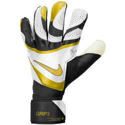 NIKE Grip3 Torwarthandschuhe 011 - black/white/mtlc gold...