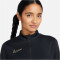 NIKE Dri-FIT Academy langarm Fußball Trainingsshirt Damen 015 - black/black/metallic gold XS