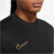 NIKE Dri-FIT Academy kurzarm Fußball Trainingsshirt Herren 016 - black/black/metallic gold L