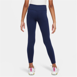 NIKE Dri-FIT Leggings M&auml;dchen 410 - midnight navy/white M (137-146 cm)