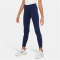 NIKE Dri-FIT Leggings M&auml;dchen 410 - midnight navy/white M (137-146 cm)