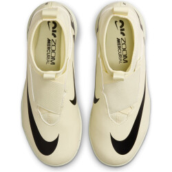 NIKE Jr. Air Zoom Mercurial Superfly 9 Academy IC Hallen-Fußballschuhe Kinder 700 - lemonade/black 38