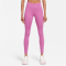 NIKE One Dri-FIT Mid-Rise Leggings Damen 675 - playful pink/white S