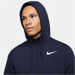 NIKE Dri-FIT Trainings-Kapuzenjacke 451 - obsidian/white S