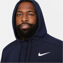 NIKE Dri-FIT Trainings-Kapuzenjacke 451 - obsidian/white S