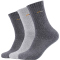 3er Pack camano Baumwoll Sportsocken mit Komfort-Bund 0010 - grey 39-42