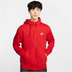 NIKE Sportswear Club Fleece Kapuzenjacke 657 - university red/university red/white XXL