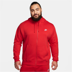 NIKE Sportswear Club Fleece Kapuzenjacke 657 - university red/university red/white XXL