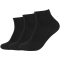 3er Pack camano ca-Soft Quarter Socken 9999 - black 43-46