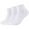3er Pack camano ca-Soft Quarter Socken 1000 - white 35-38