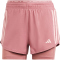 adidas Own The Run 3-Streifen 2in1 Laufshorts Damen
