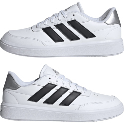 adidas Courtblock Sneaker Damen 01F7 - ftwwht/cblack/silvmt 38 2/3