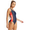 adidas 3-Streifen Colorblock Badeanzug Damen AA35 - legink/brired 40