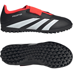 adidas Predator Club TF Multinocken-Fu&szlig;ballschuhe mit Klettverschluss Kinder A0QM - cblack/ftwwht/solred 28