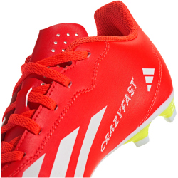 adidas X Crazyfast Club Flexible-Ground Fu&szlig;ballschuhe Kinder 088A - solred/ftwwht/tesoye 32