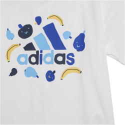 adidas Essentials Allover Printed Set T-Shirt + Shorts Kinder 001A - white/seblbu 80