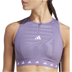 adidas Powerimpact Techfit Medium-Support High Neck Zip Sport-BH Damen AEX4 - shavio XS A-B