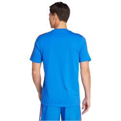 adidas FIGC Italien DNA 3-Streifen Freizeitshirt Herren 040A - blue S