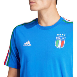 adidas FIGC Italien DNA 3-Streifen Freizeitshirt Herren 040A - blue S