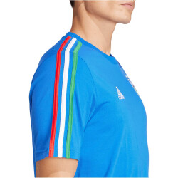 adidas FIGC Italien DNA 3-Streifen Freizeitshirt Herren 040A - blue S