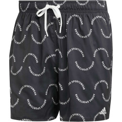 adidas Wave Logo CLX Badeshorts Herren 095A - black/owhite S
