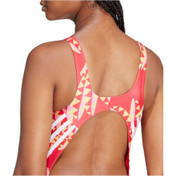 adidas Farm 3-Streifen CLX Badeanzug Damen A8KJ - sepigl/white 32