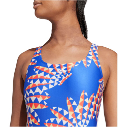 adidas Farm 3-Streifen CLX Badeanzug Damen 046A - boblue/white 32