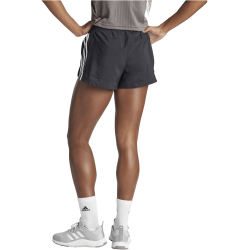 adidas Pacer Training 3-Streifen Mid-Rise Trainingsshorts Damen 095A - black/white XS