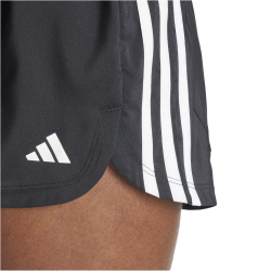 adidas Pacer Training 3-Streifen Mid-Rise Trainingsshorts Damen 095A - black/white XS