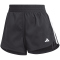 adidas Pacer Training 3-Streifen Mid-Rise Trainingsshorts Damen 095A - black/white XS