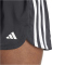 adidas Pacer Training 3-Streifen Mid-Rise Trainingsshorts Damen 095A - black/white XS
