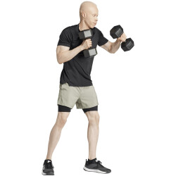 adidas Gym+ 2in1 Trainingsshorts Herren AESW - silpeb S