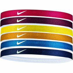 6er Pack NIKE Printed Haarbänder mit Silikonstreifen