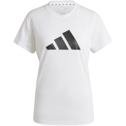adidas Train Essentials Big Performance Logo Trainingsshirt Damen IT0545 - white/black M