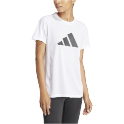adidas Train Essentials Big Performance Logo Trainingsshirt Damen IT0545 - white/black M