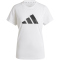 adidas Train Essentials Big Performance Logo Trainingsshirt Damen IT0545 - white/black M