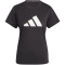 adidas Train Essentials Big Performance Logo Trainingsshirt Damen IT0544 - black/white XS