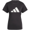 adidas Train Essentials Big Performance Logo Trainingsshirt Damen IT0544 - black/white XS