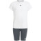 adidas Essentials Set T-Shirt + Shorts Mädchen 001A - white/carbon 116