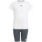 adidas Essentials Set T-Shirt + Shorts M&auml;dchen 001A - white/carbon 152