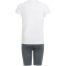 adidas Essentials Set T-Shirt + Shorts M&auml;dchen 001A - white/carbon 152